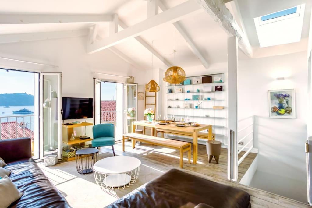 #40 Bright Sea View Suite For 6 2Mins Walk Port & Sea Villefranche-sur-Mer Exterior foto